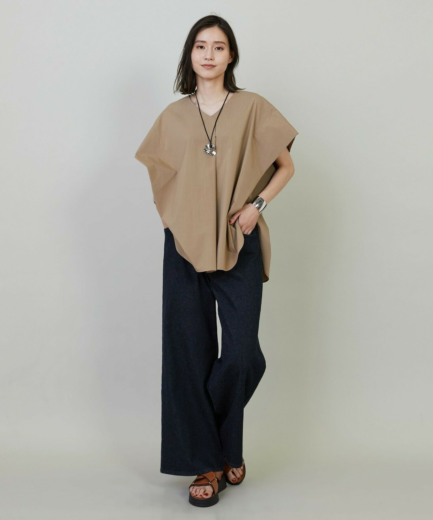 【L'EQUIPE】【Lサイズ】9ozストレッチデニムパンツ 詳細画像 グレー 7