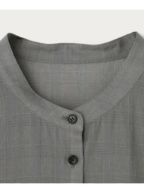 【L'EQUIPE】【Lサイズ】グレンチェックオーガンジーブラウス 詳細画像 グレー系その他 10