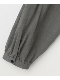 【L'EQUIPE】【Lサイズ】グレンチェックオーガンジーブラウス 詳細画像 グレー系その他 11