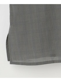 【L'EQUIPE】【Lサイズ】グレンチェックオーガンジーブラウス 詳細画像 グレー系その他 12