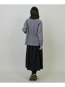 【L'EQUIPE】【Lサイズ】グレンチェックオーガンジーブラウス 詳細画像 グレー系その他 4