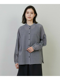 【L'EQUIPE】【Lサイズ】グレンチェックオーガンジーブラウス 詳細画像 グレー系その他 5