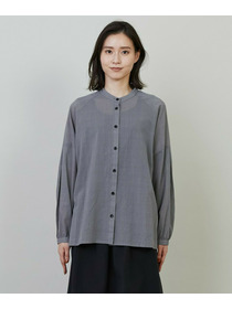 【L'EQUIPE】【Lサイズ】グレンチェックオーガンジーブラウス 詳細画像 グレー系その他 6