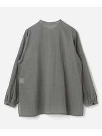 【L'EQUIPE】【Lサイズ】グレンチェックオーガンジーブラウス 詳細画像 グレー系その他 9