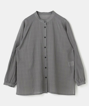 【L'EQUIPE】【Lサイズ】グレンチェックオーガンジーブラウス 詳細画像 グレー系その他 1