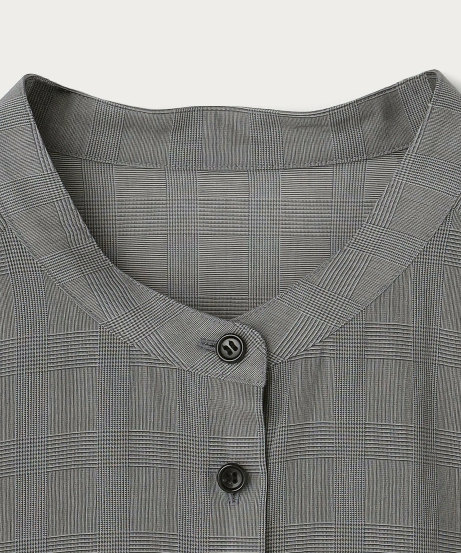 【L'EQUIPE】【Lサイズ】グレンチェックオーガンジーブラウス 詳細画像 グレー系その他 10