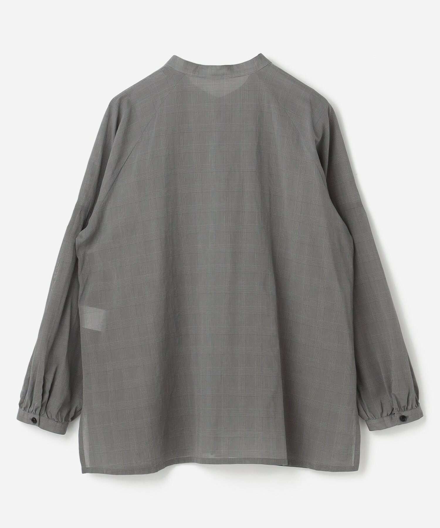 【L'EQUIPE】【Lサイズ】グレンチェックオーガンジーブラウス 詳細画像 グレー系その他 9
