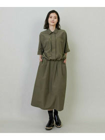 【L'EQUIPE】【Lサイズ】ナイロンコットンタンブラーシャツ 詳細画像 カーキ 1