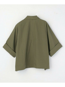 【L'EQUIPE】【Lサイズ】ナイロンコットンタンブラーシャツ 詳細画像 カーキ 14