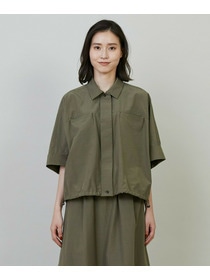 【L'EQUIPE】【Lサイズ】ナイロンコットンタンブラーシャツ 詳細画像 カーキ 8