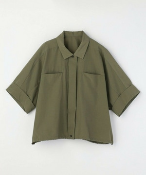 【L'EQUIPE】【Lサイズ】ナイロンコットンタンブラーシャツ 詳細画像 カーキ 1