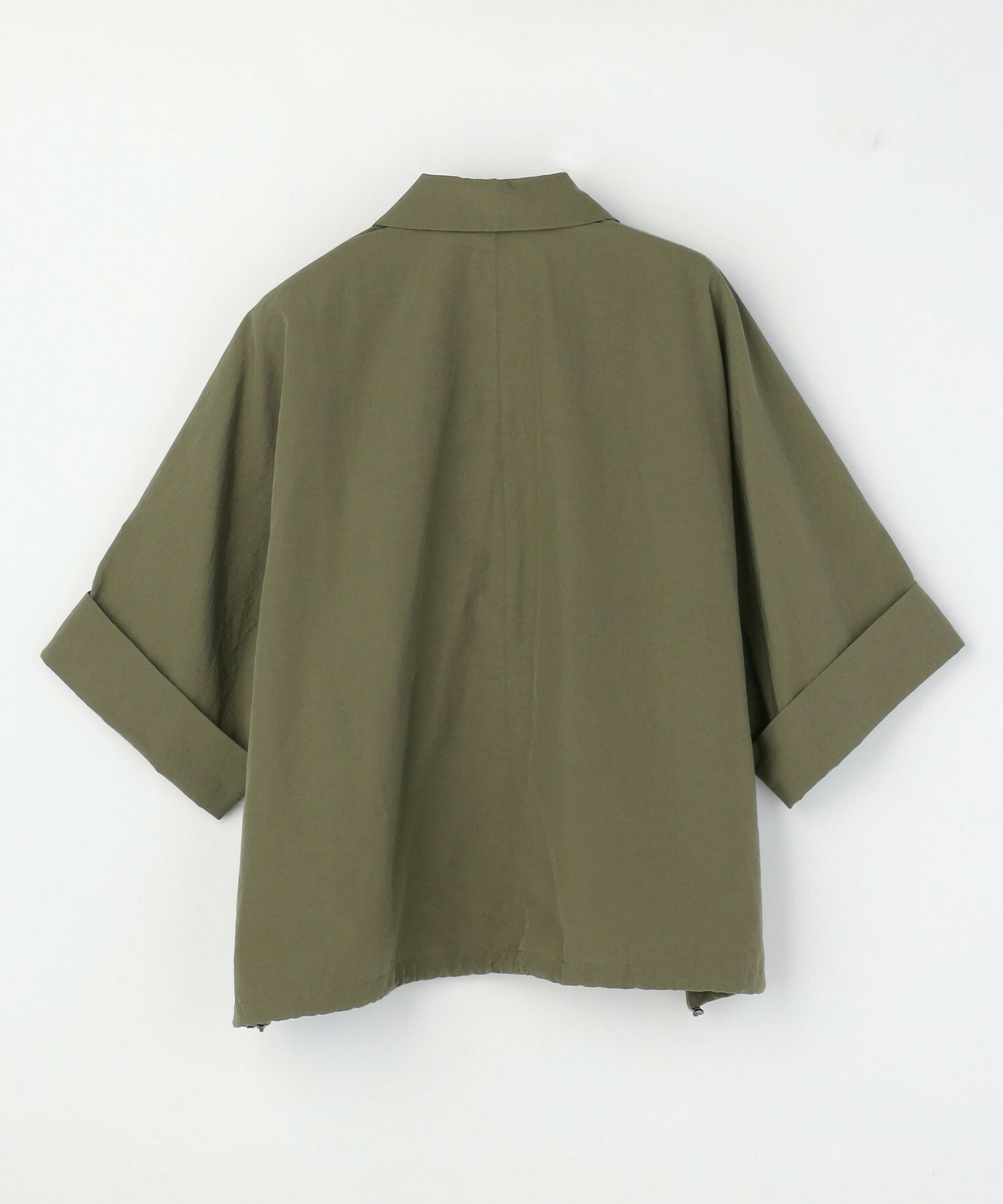 【L'EQUIPE】【Lサイズ】ナイロンコットンタンブラーシャツ 詳細画像 カーキ 14