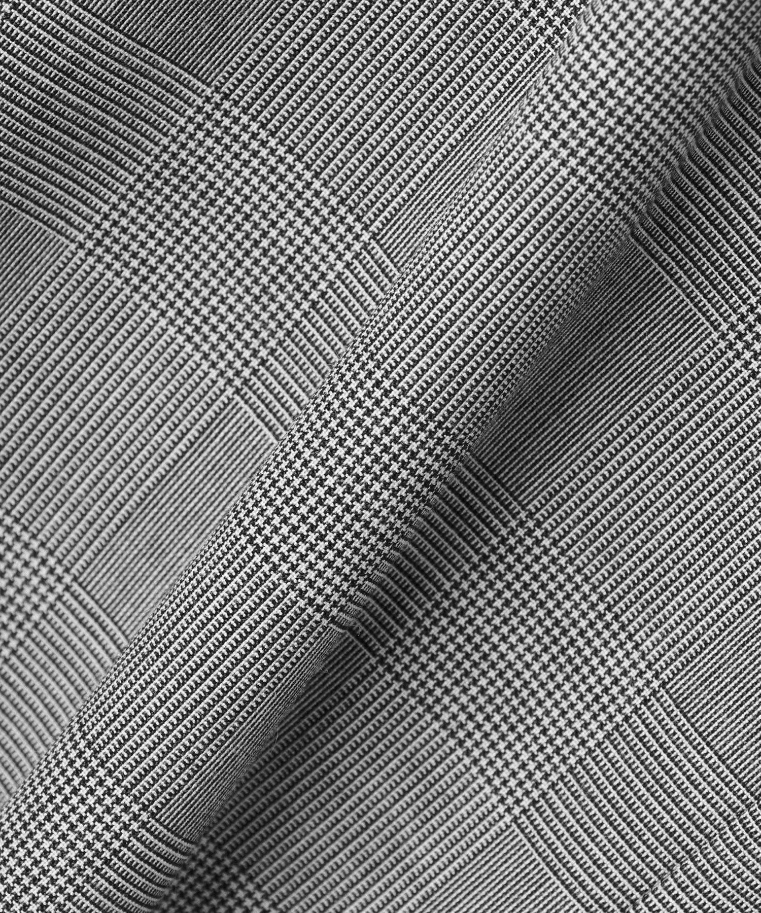 【L'EQUIPE】【Lサイズ】ストレッチグレンチェックロングジレ 詳細画像 ブラック系その他 14