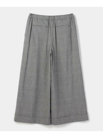 【L'EQUIPE】【Lサイズ】ストレッチグレンチェックワイドパンツ 詳細画像 ブラック系その他 13