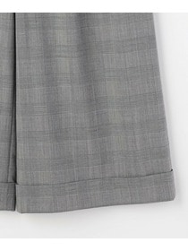 【L'EQUIPE】【Lサイズ】ストレッチグレンチェックワイドパンツ 詳細画像 ブラック系その他 17