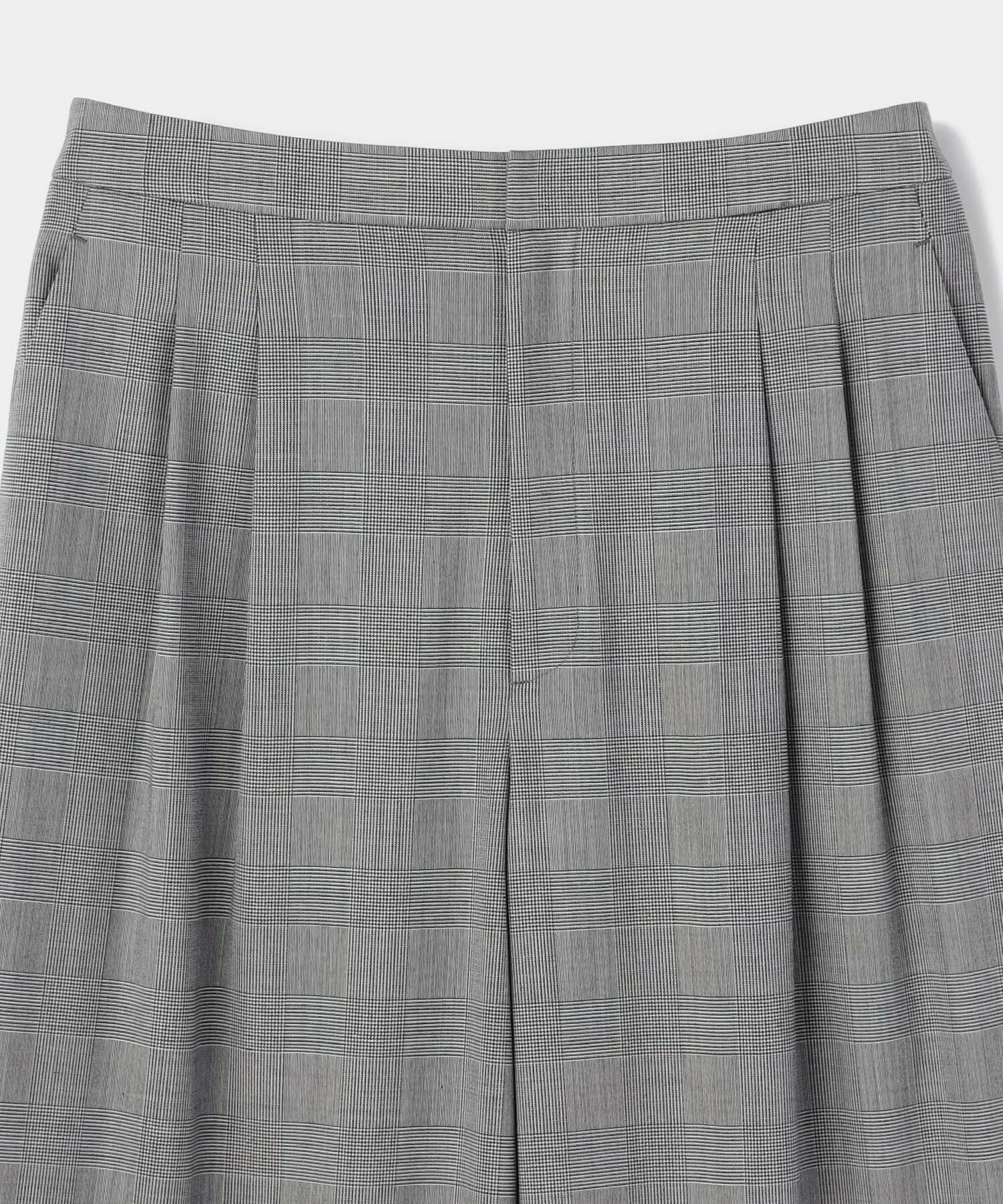 【L'EQUIPE】【Lサイズ】ストレッチグレンチェックワイドパンツ 詳細画像 ブラック系その他 14