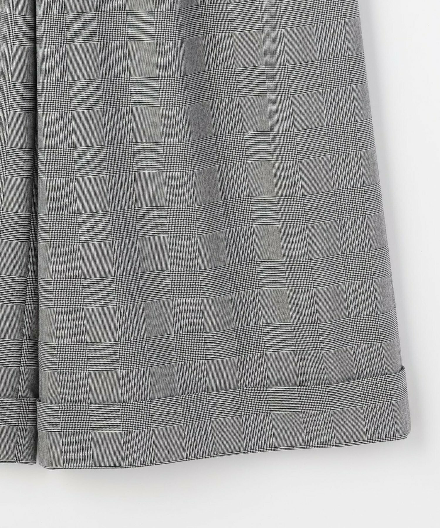 【L'EQUIPE】【Lサイズ】ストレッチグレンチェックワイドパンツ 詳細画像 ブラック系その他 17