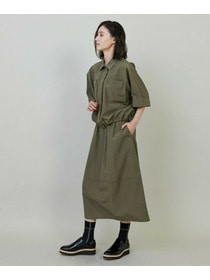 【L'EQUIPE】【Lサイズ】ナイロンコットンタンブラースカート 詳細画像 カーキ 5