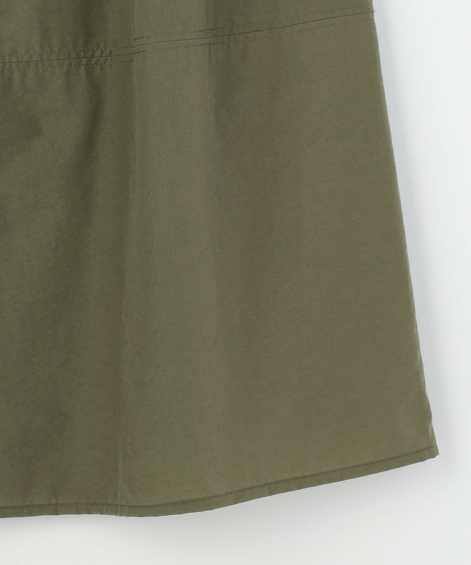 【L'EQUIPE】【Lサイズ】ナイロンコットンタンブラースカート 詳細画像 カーキ 11