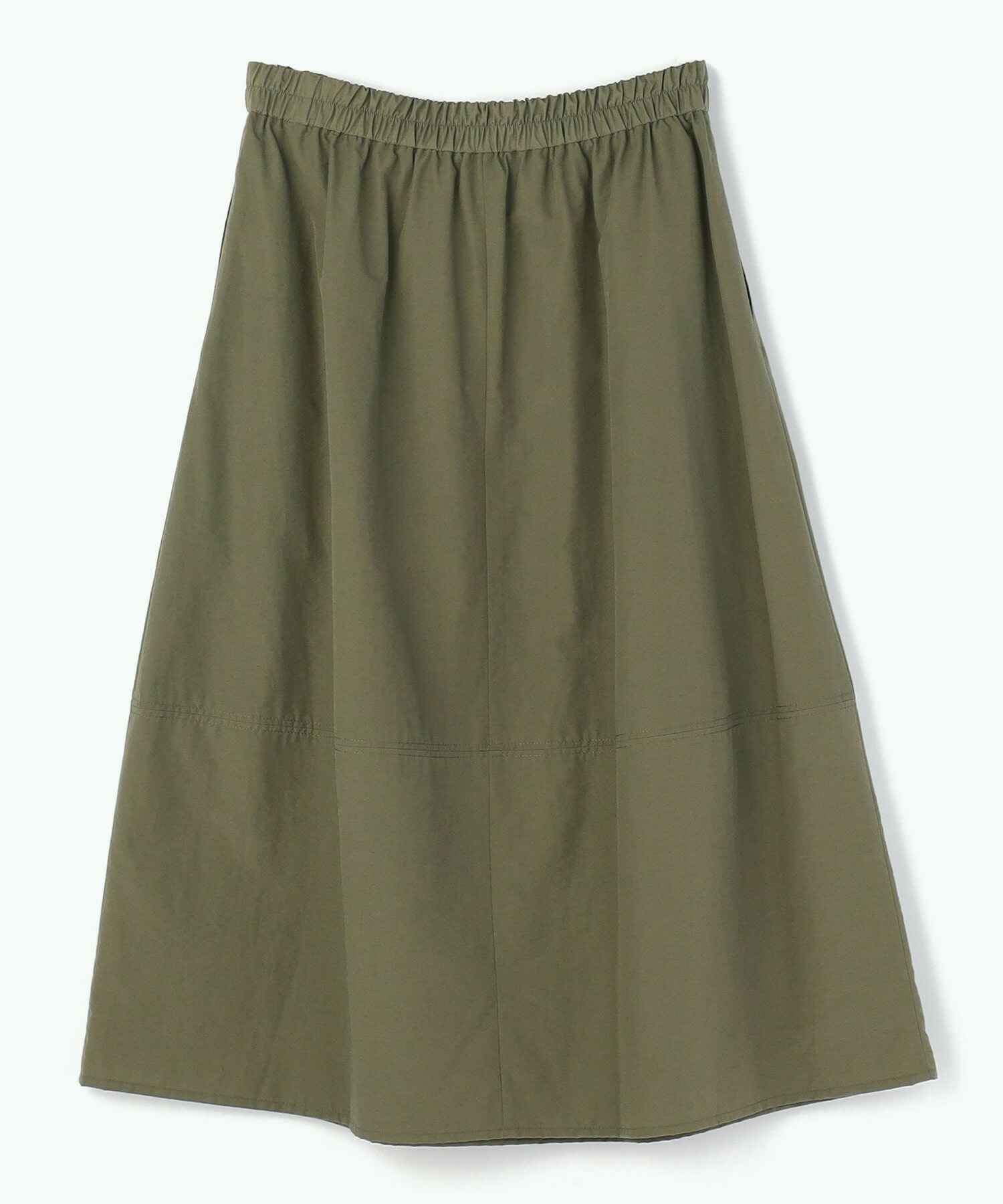 【L'EQUIPE】【Lサイズ】ナイロンコットンタンブラースカート 詳細画像 カーキ 8