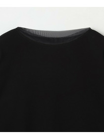 【L'EQUIPE】【Lサイズ】強撚フライス&チュールカットソー 詳細画像 ブラック 11