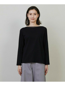 【L'EQUIPE】【Lサイズ】強撚フライス&チュールカットソー 詳細画像 ブラック 7