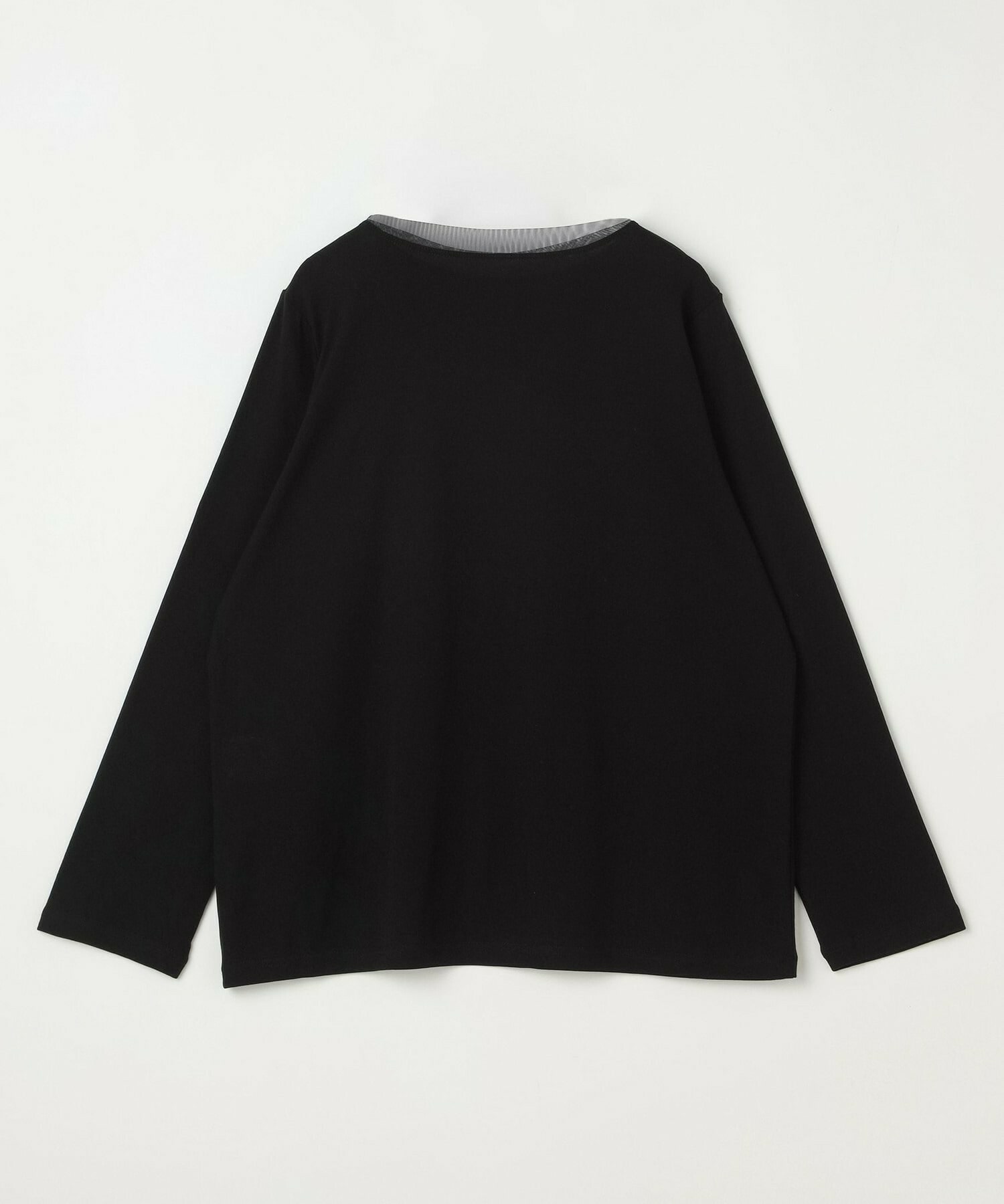 【L'EQUIPE】【Lサイズ】強撚フライス&チュールカットソー 詳細画像 ブラック 10