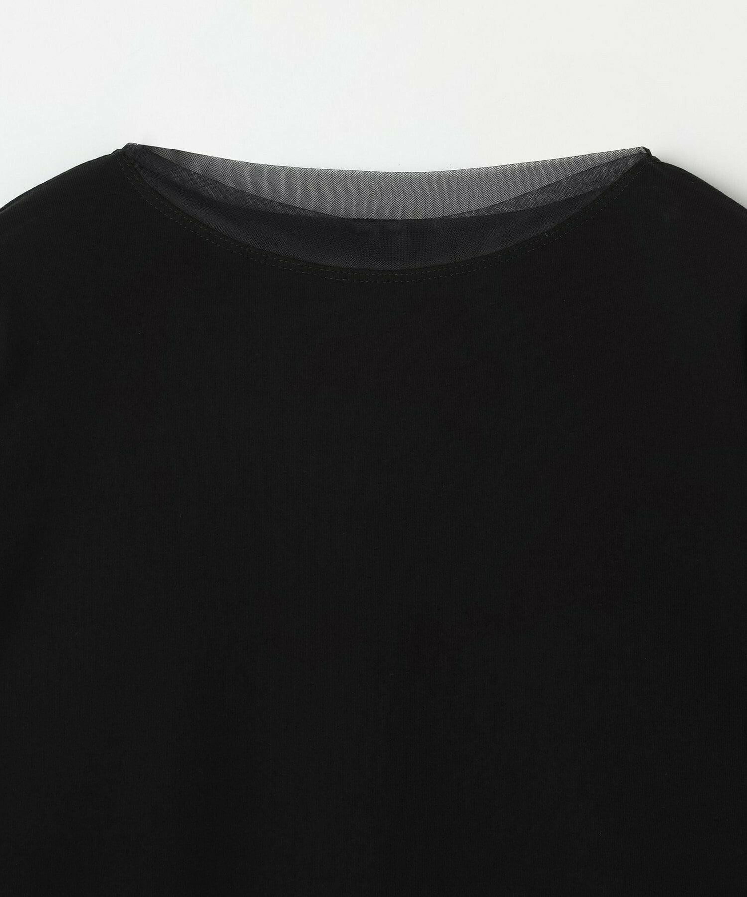 【L'EQUIPE】【Lサイズ】強撚フライス&チュールカットソー 詳細画像 ブラック 11