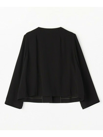 【L'EQUIPE】【Lサイズ】バックサテンノーカラージャケット 詳細画像 ブラック 1