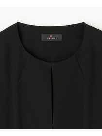 【L'EQUIPE】【Lサイズ】バックサテンノーカラージャケット 詳細画像 ブラック 2