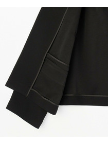 【L'EQUIPE】【Lサイズ】バックサテンノーカラージャケット 詳細画像 ブラック 5