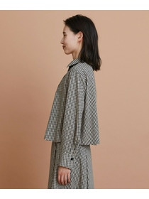 【L'EQUIPE】【Lサイズ】ハウンドトゥースプリントシャツ 詳細画像 ブラック系その他 6