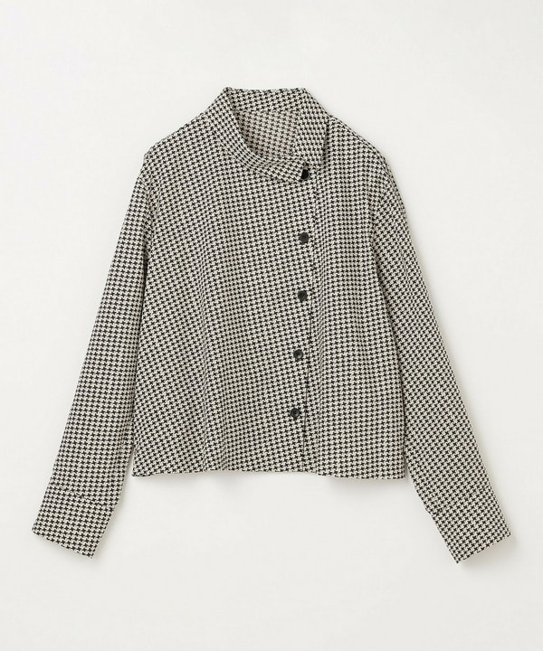 【L'EQUIPE】【Lサイズ】ハウンドトゥースプリントシャツ