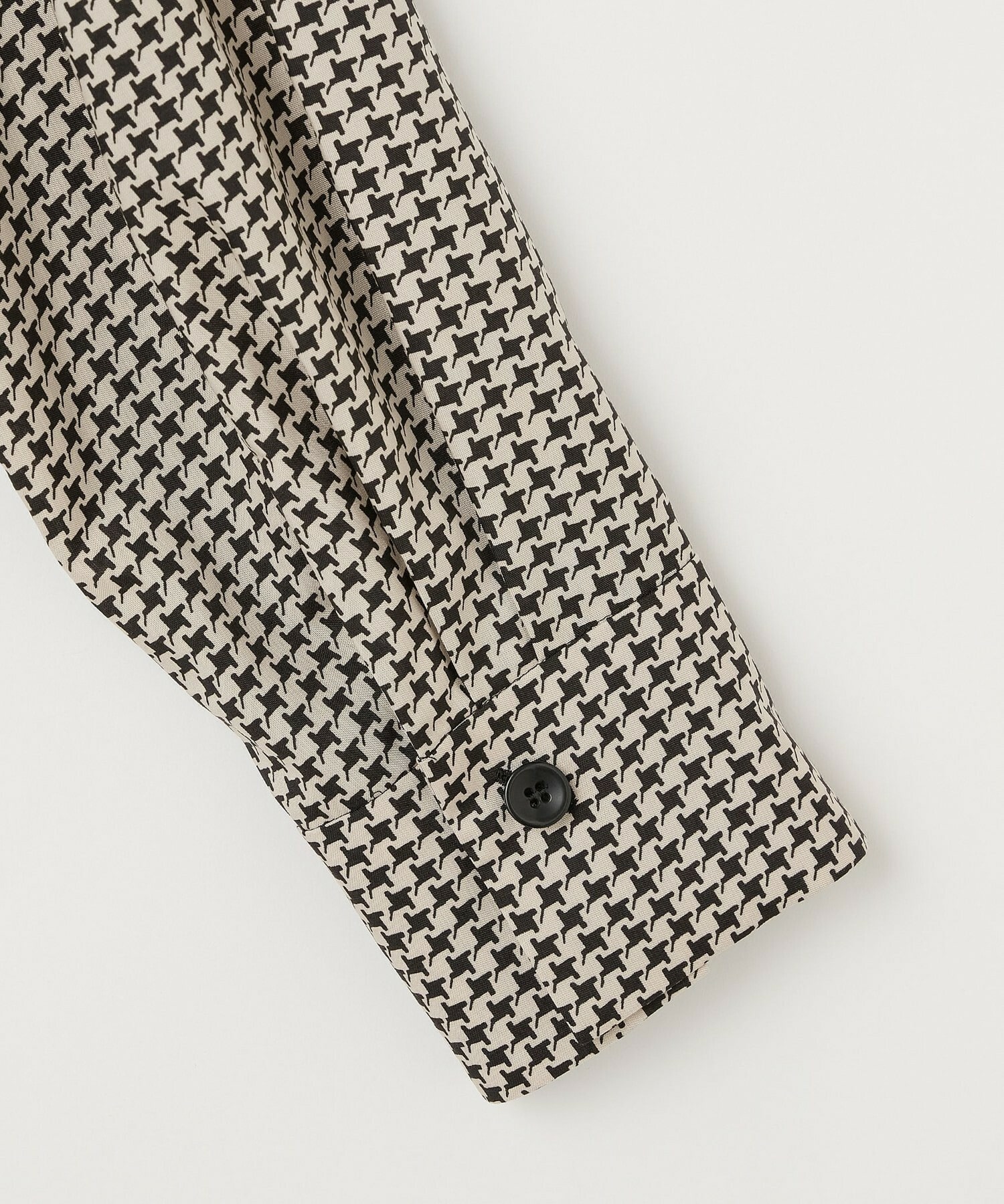 【L'EQUIPE】【Lサイズ】ハウンドトゥースプリントシャツ 詳細画像 ブラック系その他 10