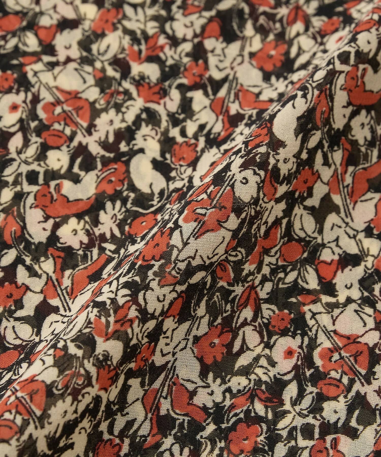 【L'EQUIPE】【Lサイズ】ヴィンテージプリントブラウス 詳細画像 レッド系その他 11