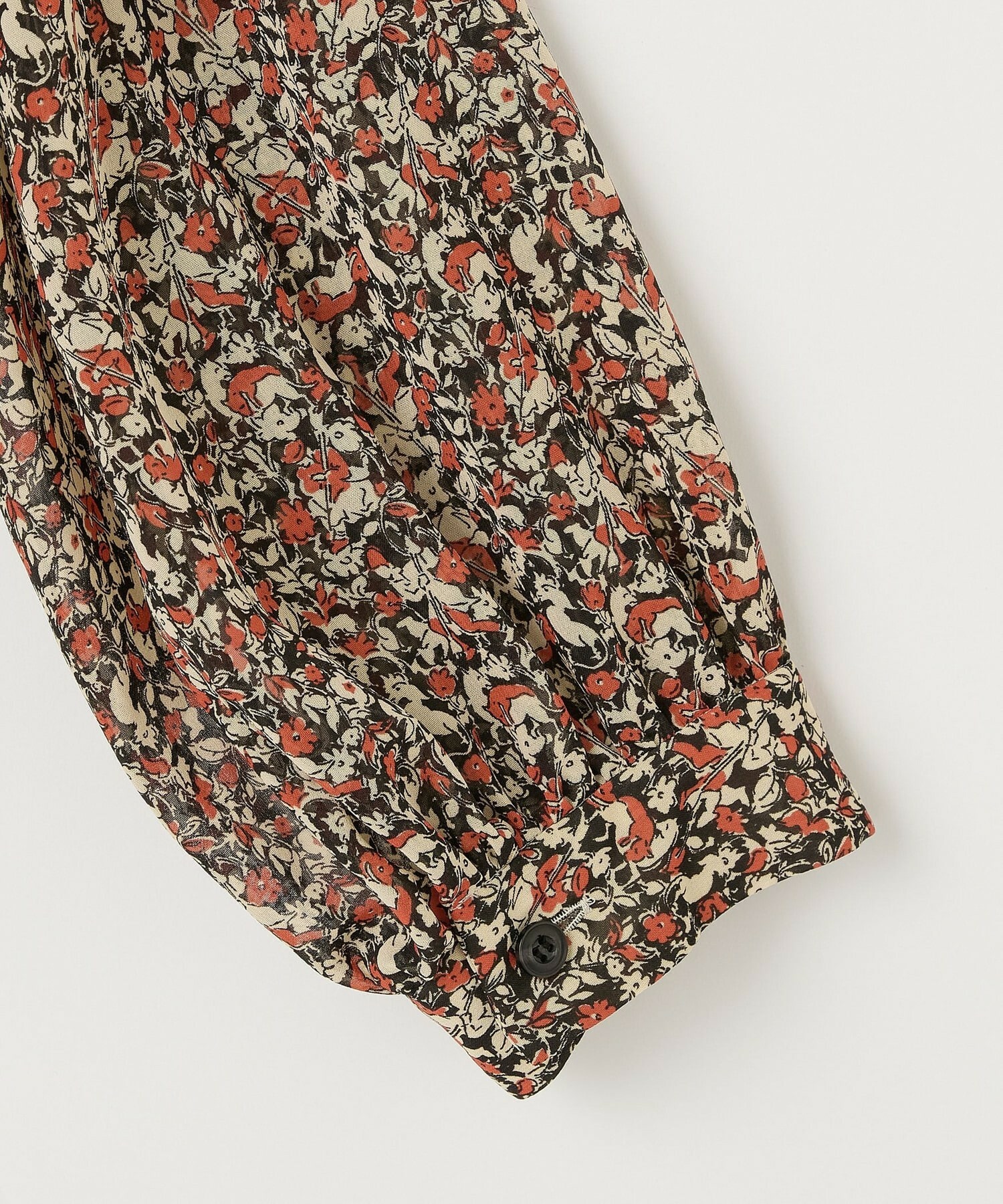 【L'EQUIPE】【Lサイズ】ヴィンテージプリントブラウス 詳細画像 レッド系その他 9