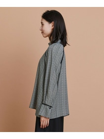 【L'EQUIPE】【Lサイズ】ピクセルプリントブラウス 詳細画像 ブラック系その他 6