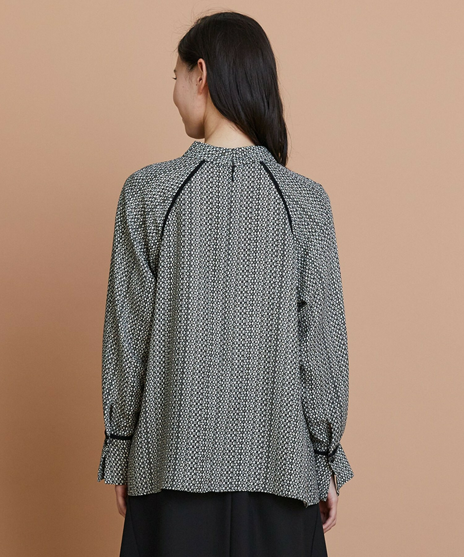 【L'EQUIPE】【Lサイズ】ピクセルプリントブラウス 詳細画像 ブラック系その他 7