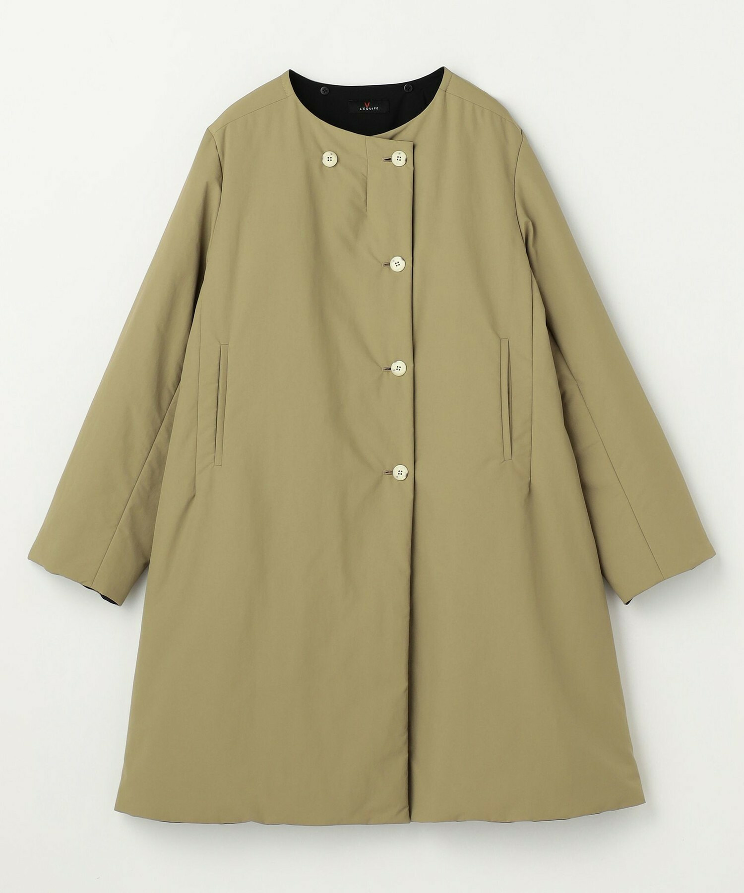 【L'EQUIPE】【Lサイズ】ナイロンワッシャー中綿コート 詳細画像 ブラック系その他 10