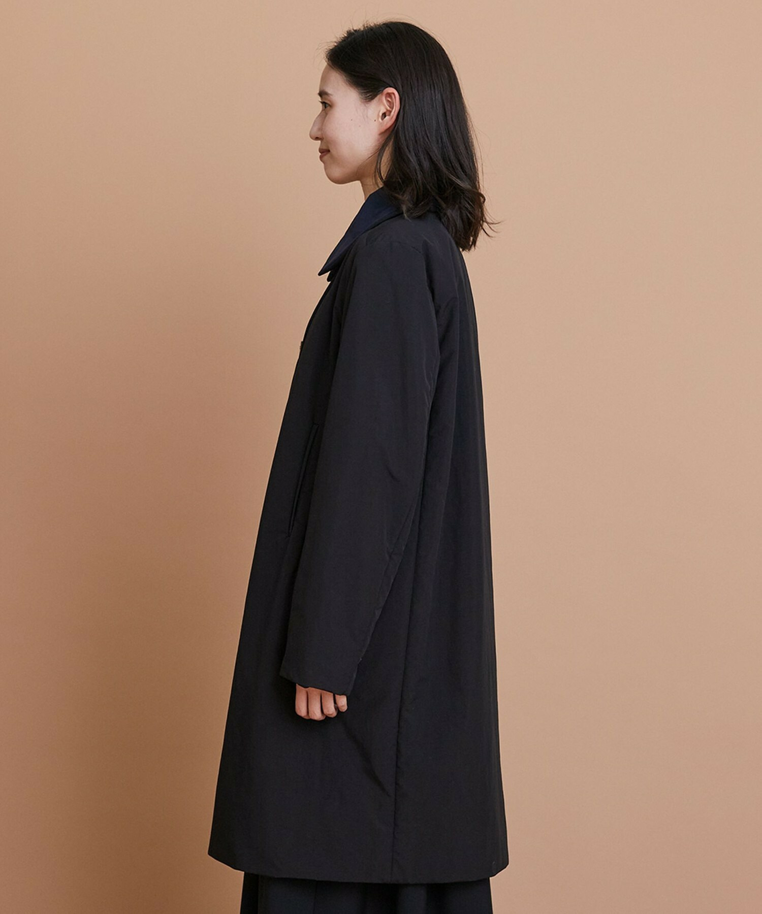 【L'EQUIPE】【Lサイズ】ナイロンワッシャー中綿コート 詳細画像 ブラック系その他 15