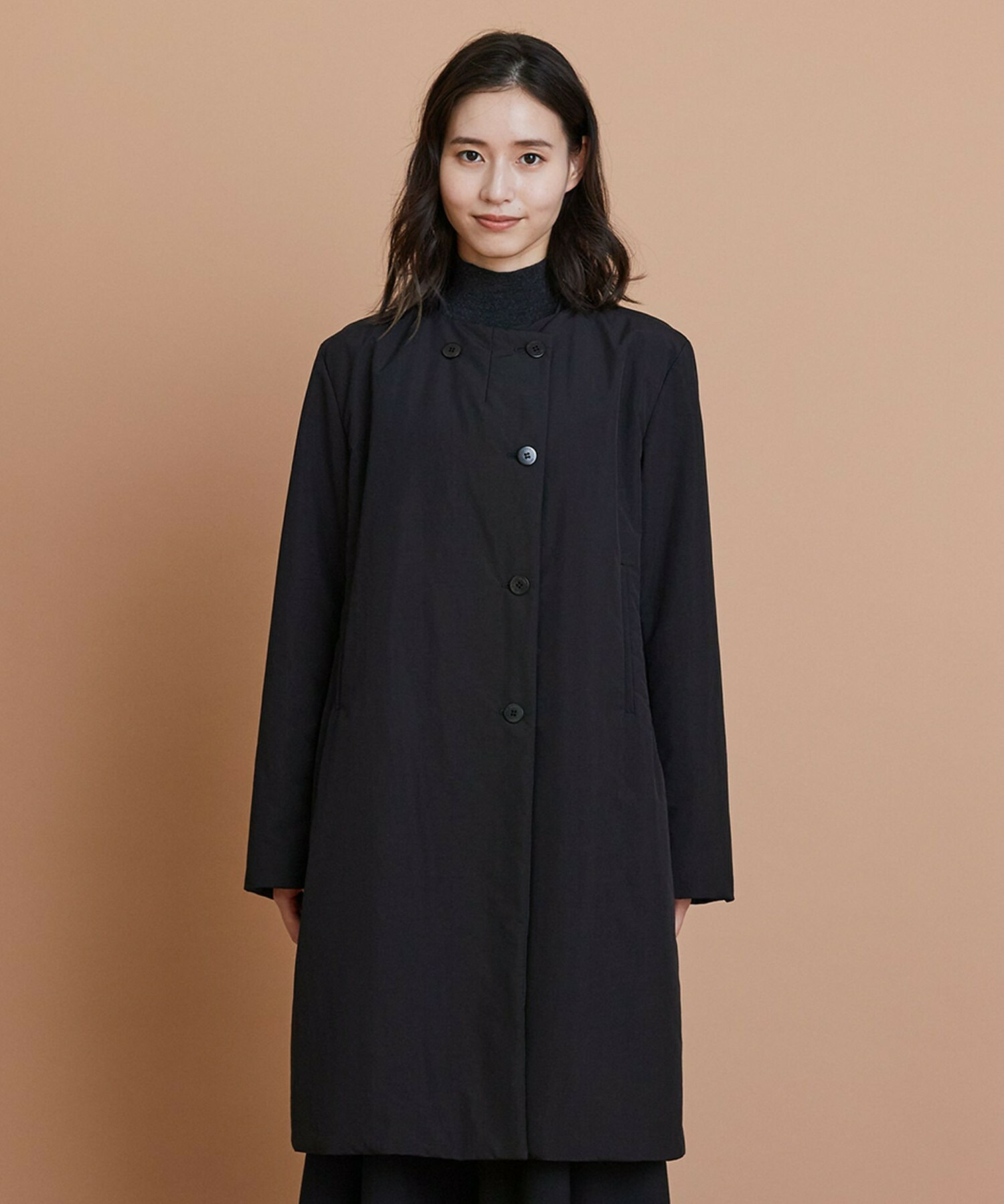 【L'EQUIPE】【Lサイズ】ナイロンワッシャー中綿コート 詳細画像 ブラック系その他 17