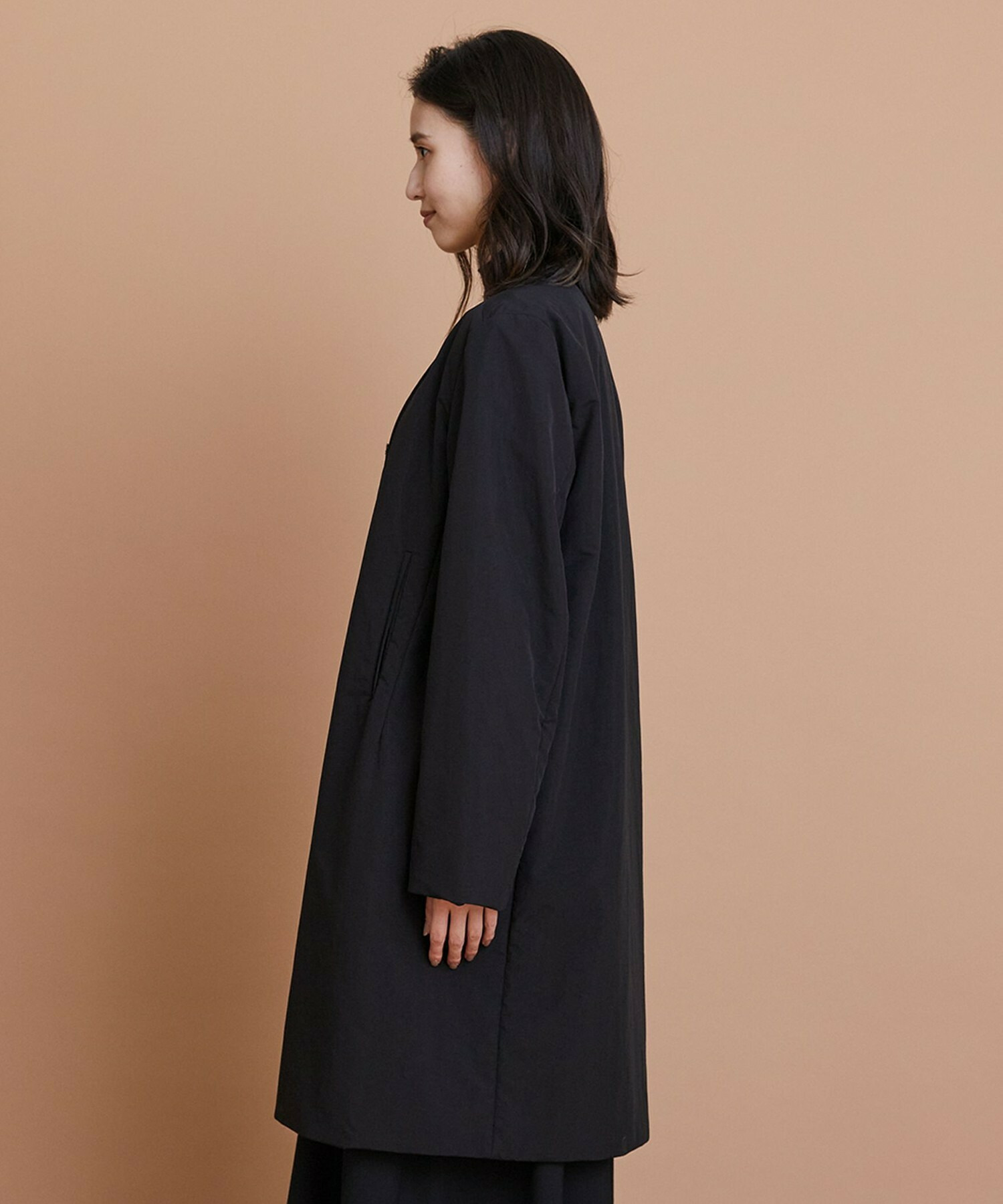 【L'EQUIPE】【Lサイズ】ナイロンワッシャー中綿コート 詳細画像 ブラック系その他 18