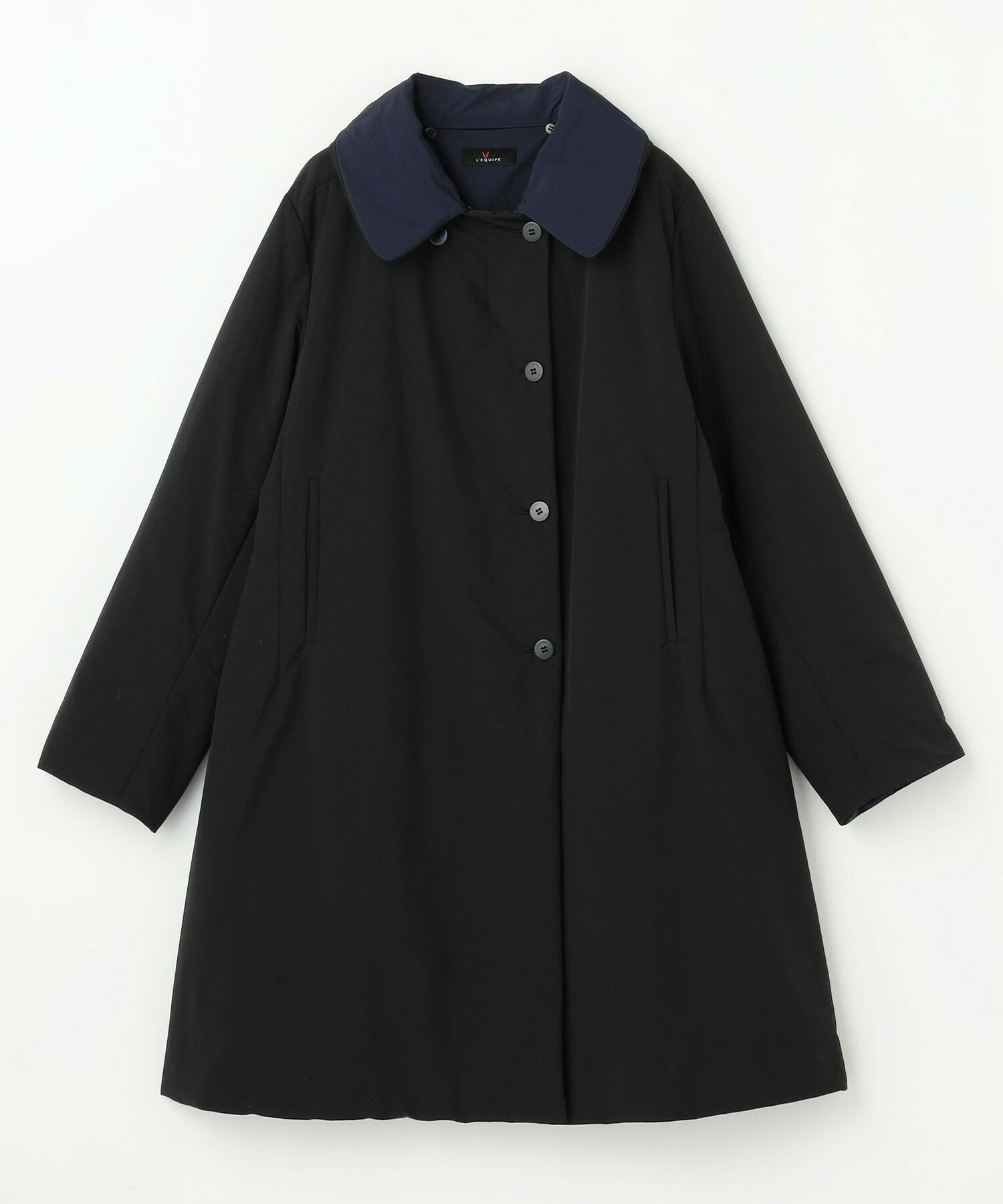 【L'EQUIPE】【Lサイズ】ナイロンワッシャー中綿コート 詳細画像 ブラック系その他 20