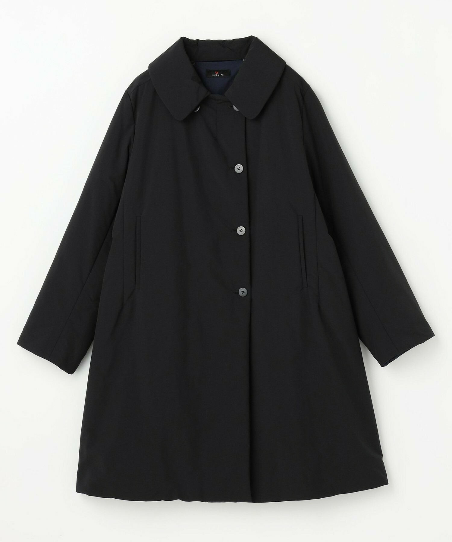 【L'EQUIPE】【Lサイズ】ナイロンワッシャー中綿コート 詳細画像 ブラック系その他 1