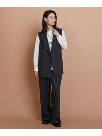 【L'EQUIPE】【Lサイズ】ウォッシャブルTR2wayジレ 詳細画像 チャコールグレー 3