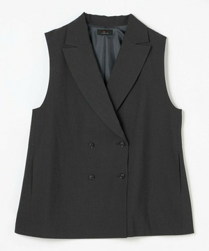 【L'EQUIPE】【Lサイズ】ウォッシャブルTR2wayジレ 詳細画像 チャコールグレー 1