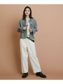 【L'EQUIPE】［eclat 2025年11月号掲載商品］【Lサイズ】バイカラーチェックノーカラージャケット 詳細画像 グレー系その他 3