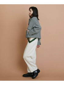 【L'EQUIPE】［eclat 2025年11月号掲載商品］【Lサイズ】バイカラーチェックノーカラージャケット 詳細画像 グレー系その他 5