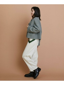 【L'EQUIPE】［eclat 2025年11月号掲載商品］【Lサイズ】バイカラーチェックノーカラージャケット 詳細画像 グレー系その他 6