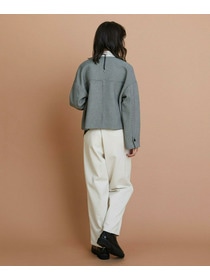 【L'EQUIPE】［eclat 2025年11月号掲載商品］【Lサイズ】バイカラーチェックノーカラージャケット 詳細画像 グレー系その他 7